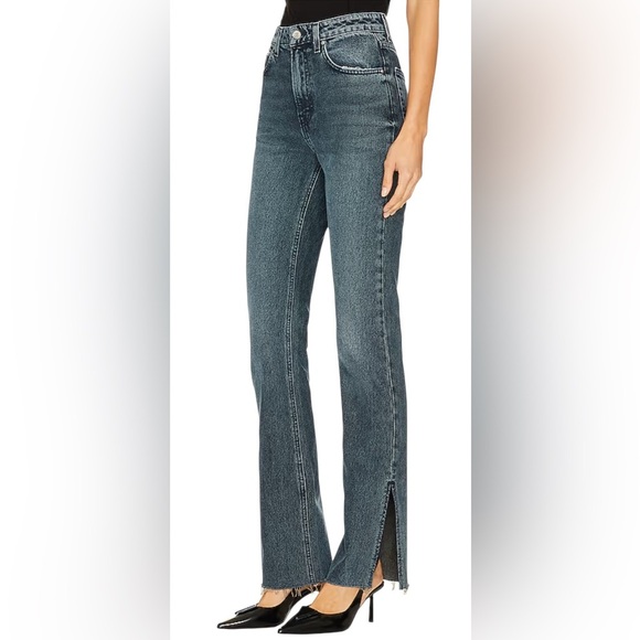 GRLFRND Harlow Highrise bootcut Women's loose Slit hem Jeans - Picture 17 of 17